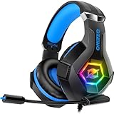 Recensione Ozeino Cuffie Gaming per Ps4 Ps5 PC Xboxone, Cuffie con Microfono Cancellazione del Rumore, 3D Surround Sound, Cuffie Comfort con LED RGB