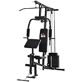 Recensione HOMCOM Stazione Fitness per Allenamento a Casa e Professionale, Palestra Multifunzione in Acciaio, 148x108x207cm, Nero